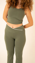 Sports Bra & Flare Pants Bundle in Mint Leaf